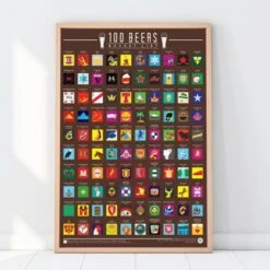 Poster 100 Bières à Boire Avant De Mourir