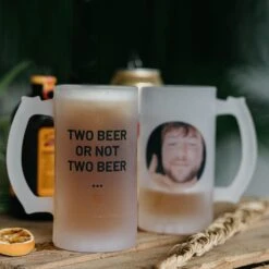 Chope De Bière Personnalisée Avec Photo Et Texte