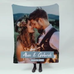 Petite Couverture Personnalisée Avec Photo Et Texte