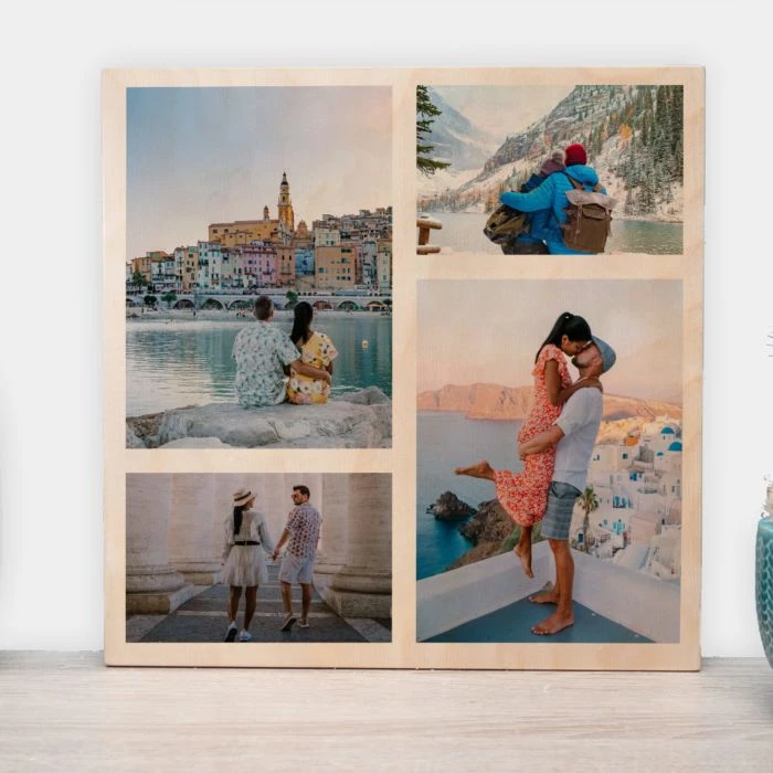 Photo Sur Bois Personnalisée Avec 4 Photos 2 Photo Sur Bois Personnalisée Avec 4 Photos