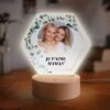 Lampe LED Personnalisée Hexagonale Avec Photo Et Texte 1 Lampe LED Personnalisée Hexagonale Avec Photo Et Texte -Cadeau Personnalisé Soldes led glas f07 c floral hexagon fr 02 1
