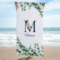 Serviette Personnalisée Avec Monogramme Et Texte