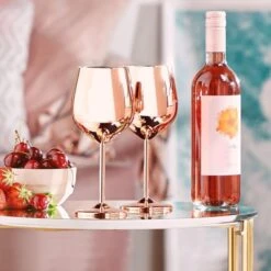 Verres à Vin Rose Gold - Lot De 2