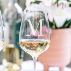 Verre à Vin Personnalisé Avec Monogramme